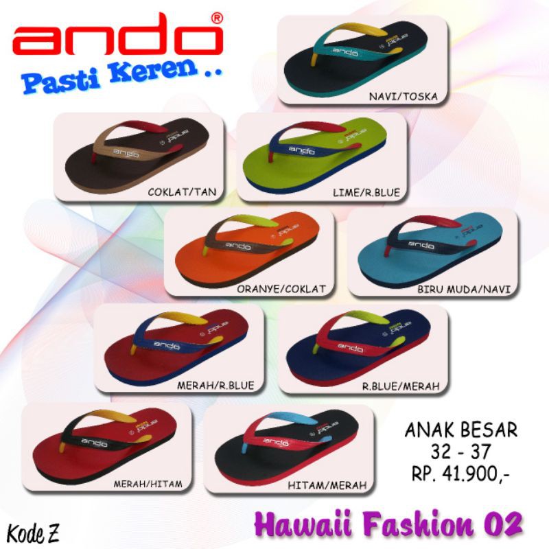 COD-Sandal Ando Anak Hawaii Fashion 02 32/37