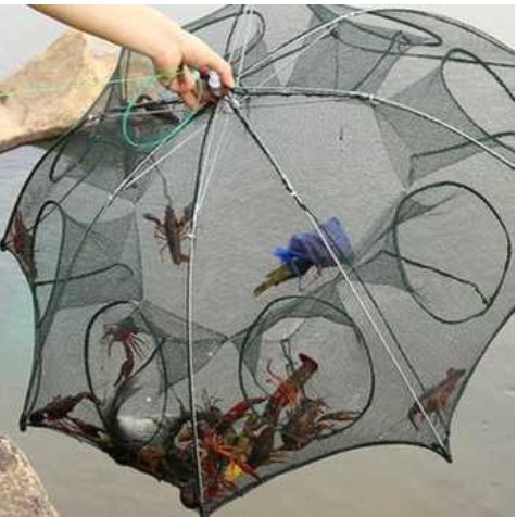 jaring Ikan / Perangkap Ikan Udang Kepiting Lobster / Jala Perangkap Model Payung