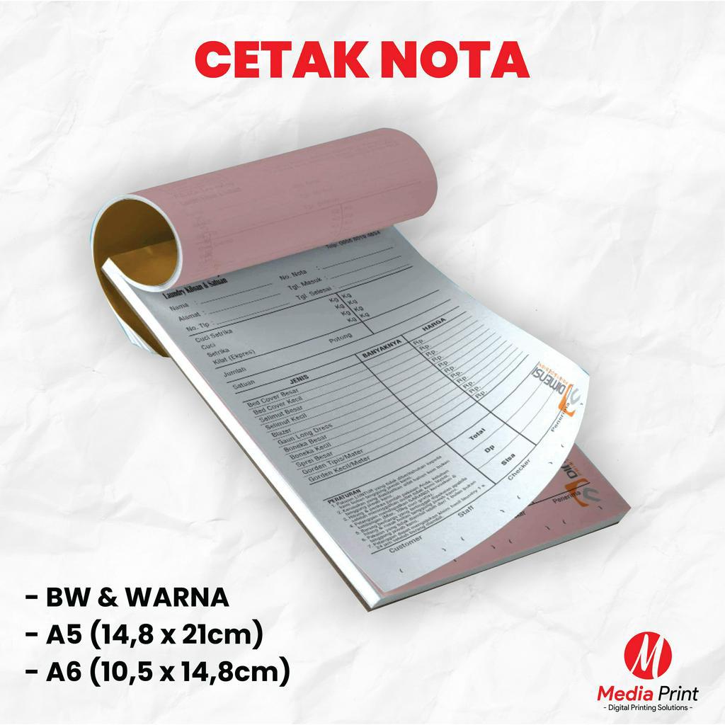 

Cetak Nota Custom Murah BW/Full Warna