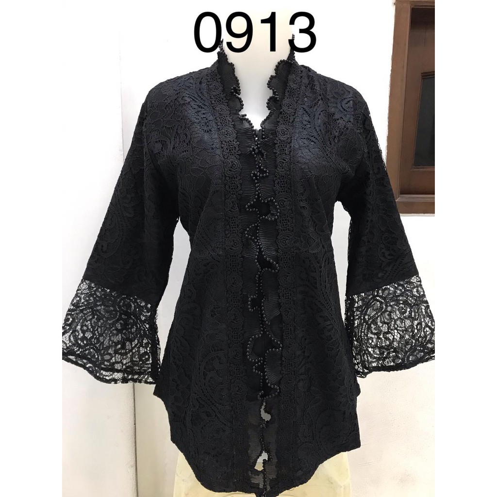 0913 Kebaya alexuez kliwir hitam full brukat kebaya premium