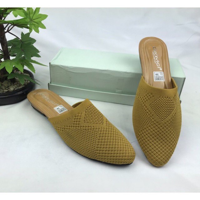 Sandal Hak Tahu Wanita Bahan Rajut Import SF-66 GRAVICI