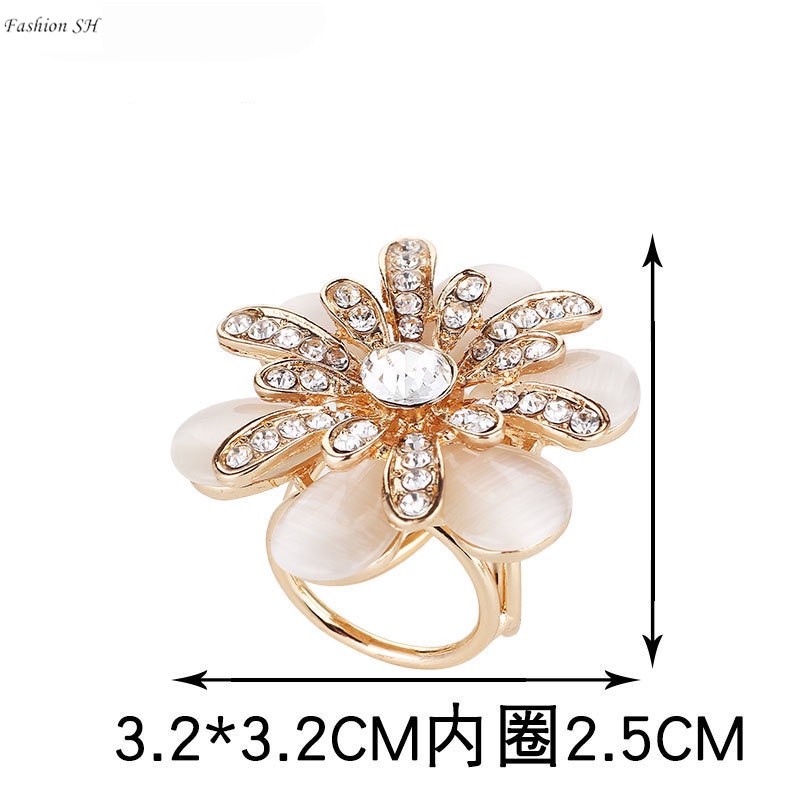 Pearl rhinestone scarf ring clip brooch pin M40012