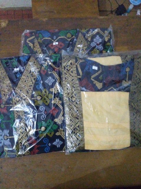 Kemeja Atasan 066 142 300 Batik Hem Anak Songket Seragam Keluarga Katun
