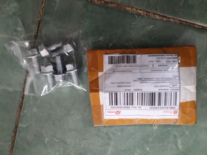 Baut Topi 12 8x15 Putih Flange Bolt