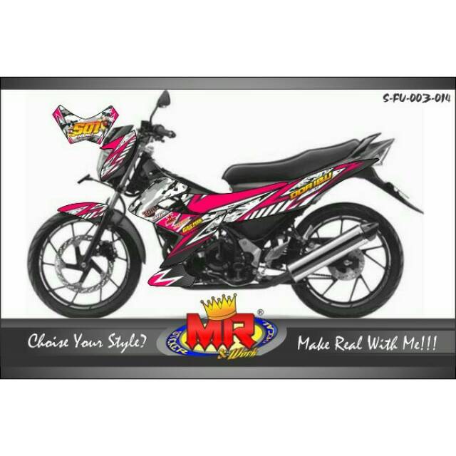 Sticker Cutting Desain Motor Satria Fu