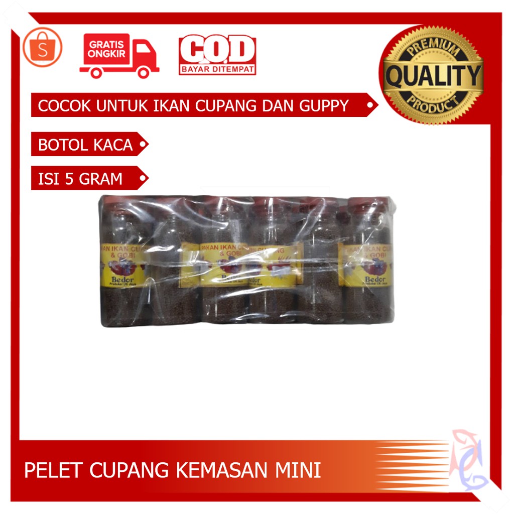 PROMO MURAH PELET IKAN CUPANG PELET IKAN GUPPY PELET IKAN HIAS UKURAN KECIL KEMASAN 5 GRAM