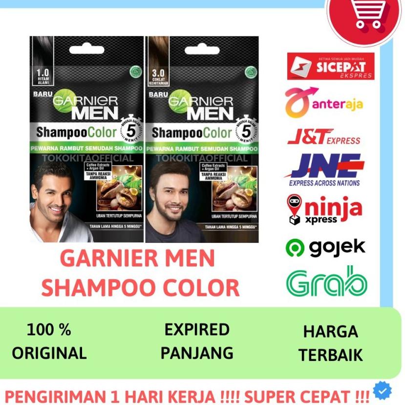 6.6 COD GARNIER MEN HAIR SHAMPOO COLOR COLOUR PEWARNA SEMIR RAMBUT GARNIER 