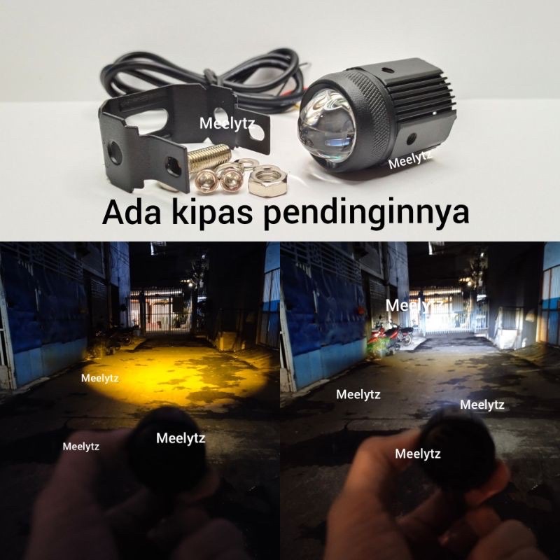 Grade A Dijamin TERANG Lampu tembak Laser LED D2 mini 2 warna High low putih kuning waterproof 1pcs