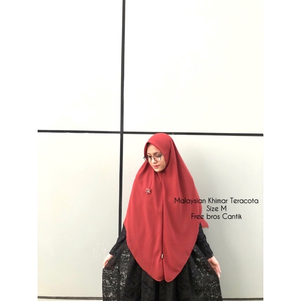 [COD] MALAYSIAN KHIMAR MATERIAL BABYDOLL ARMANY BY RURIHIJABSYARI-Teracota