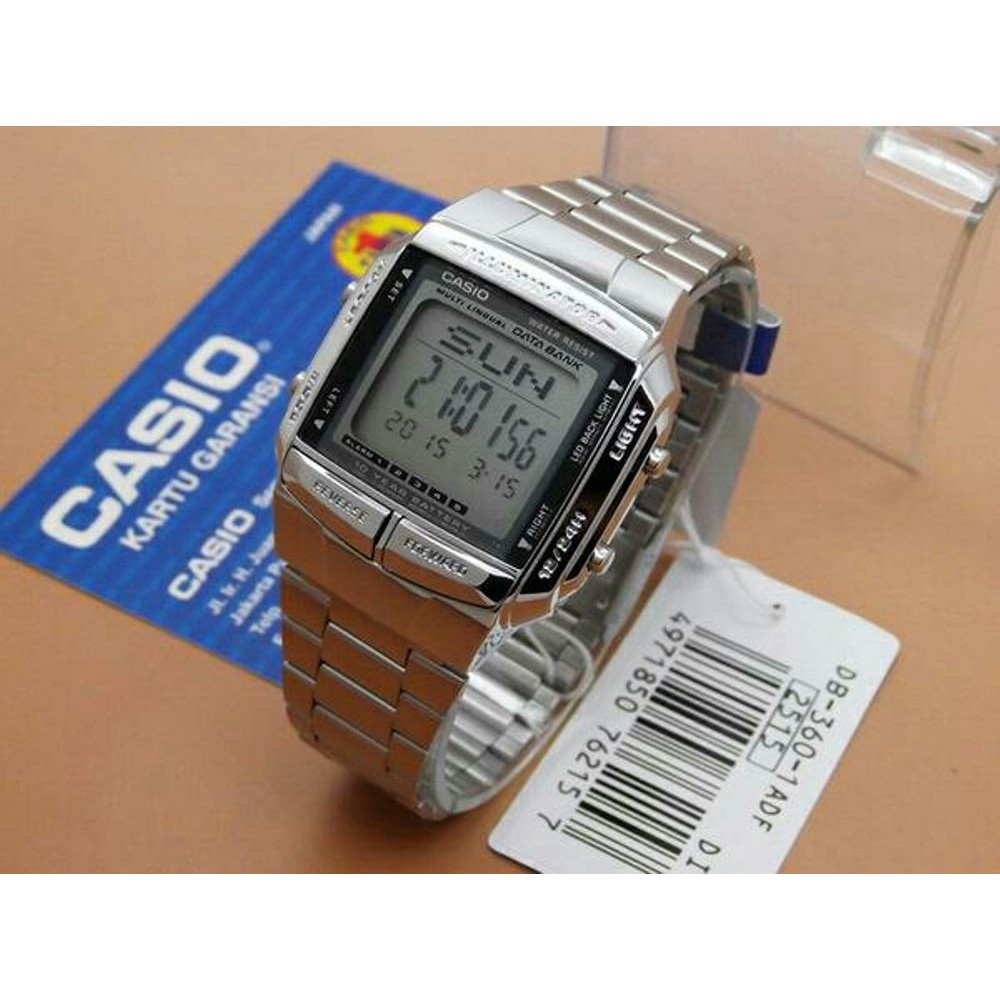 JAM TANGAN CASIO DIGITAL DATA BANK ORIGINAL GARANSI 1 TAHUN HARGA GROSIR