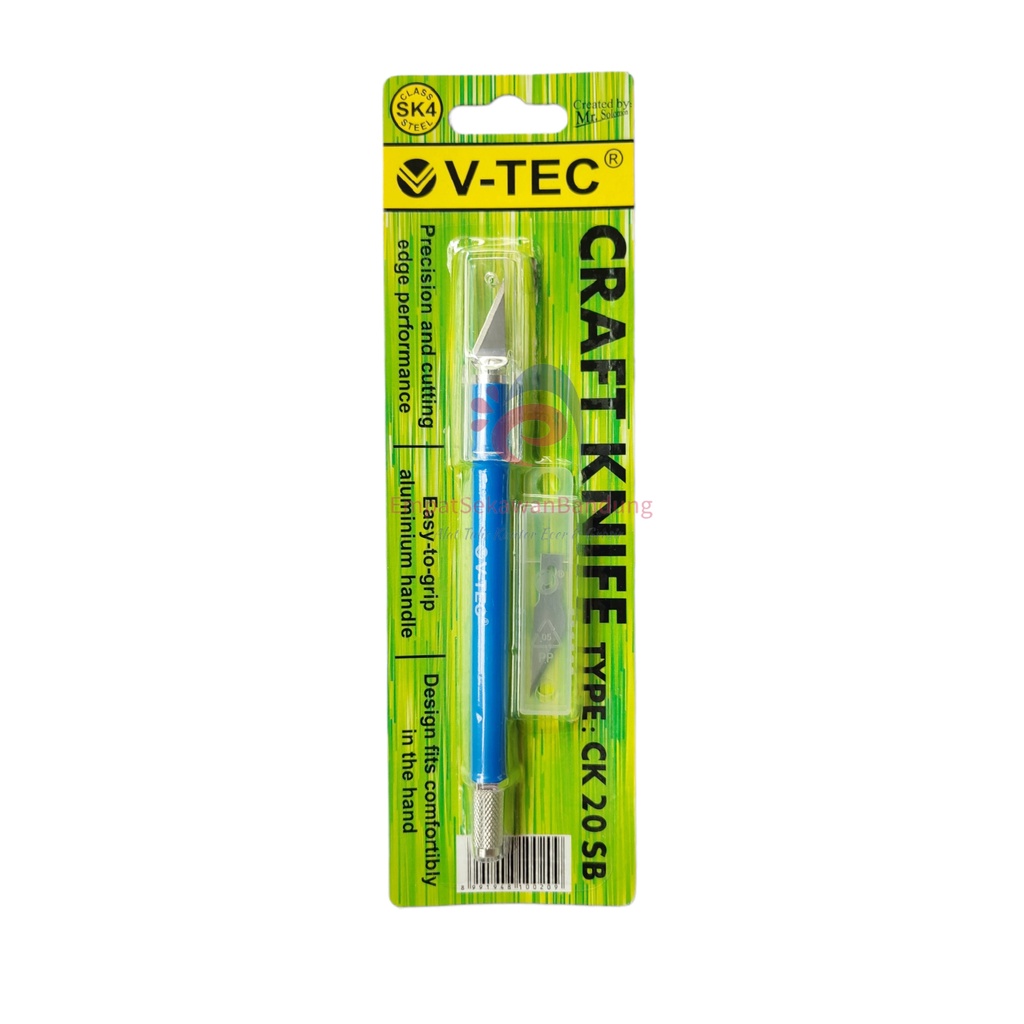 

V-Tec Craft Knife CK-20 SB / Cutter Ukir VTec CK-20 SB Kecil Alumunium Handle SHESB