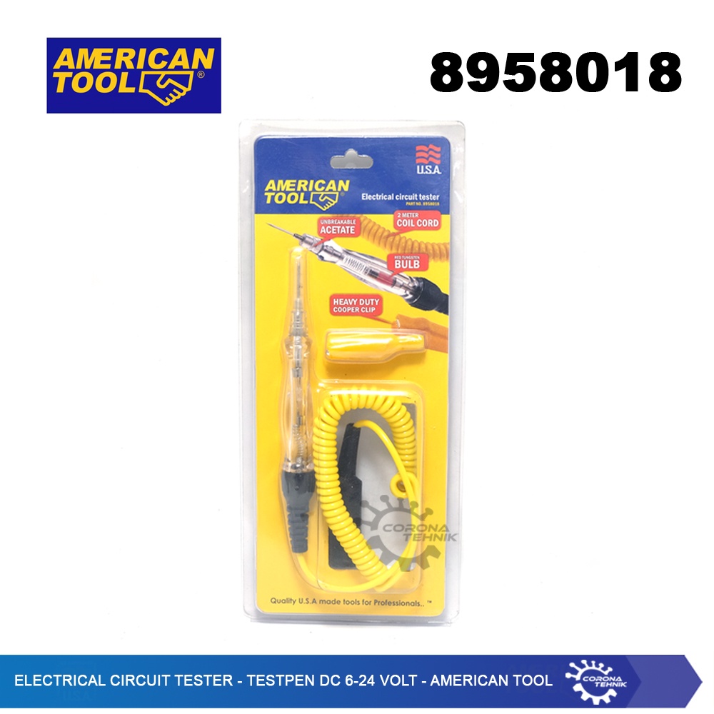 Electrical Circuit Tester - Testpen DC 6-24 Volt - American Tool