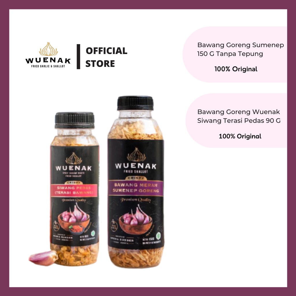 

PAKET TEMAN SPECIAL BAWANG GORENG WUENAK- TANPA TEPUNG PREMIUM QUALITY (FIRST HAND)