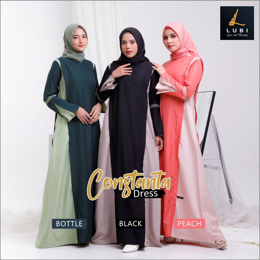 Cod Gamis Lubi Terbaru 2022 Gamis Lubi Constanta Dress Wanita Kekinian Gamis Lubi Premium Baju Tersi