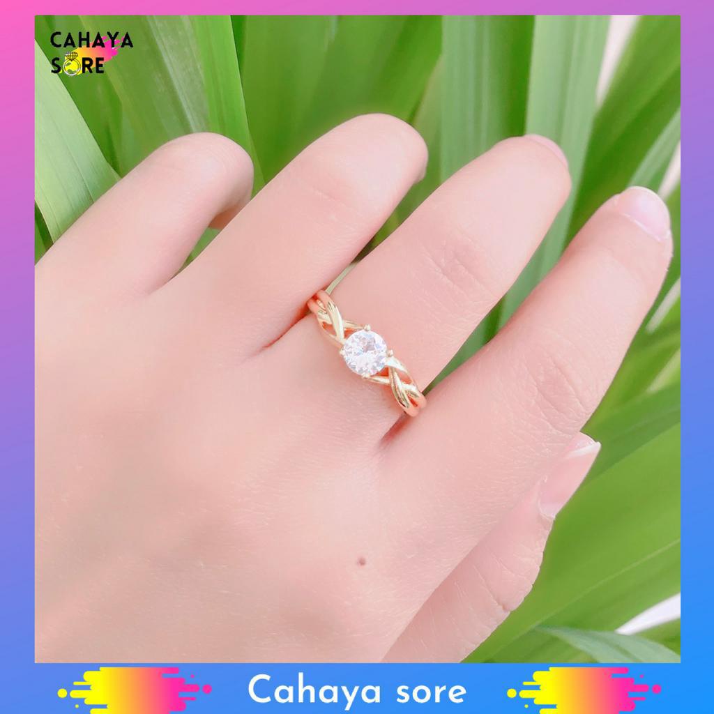 Cincin Xuping Gold Cincin Dewasa Model Cobra Lapis Warna Emas CD18