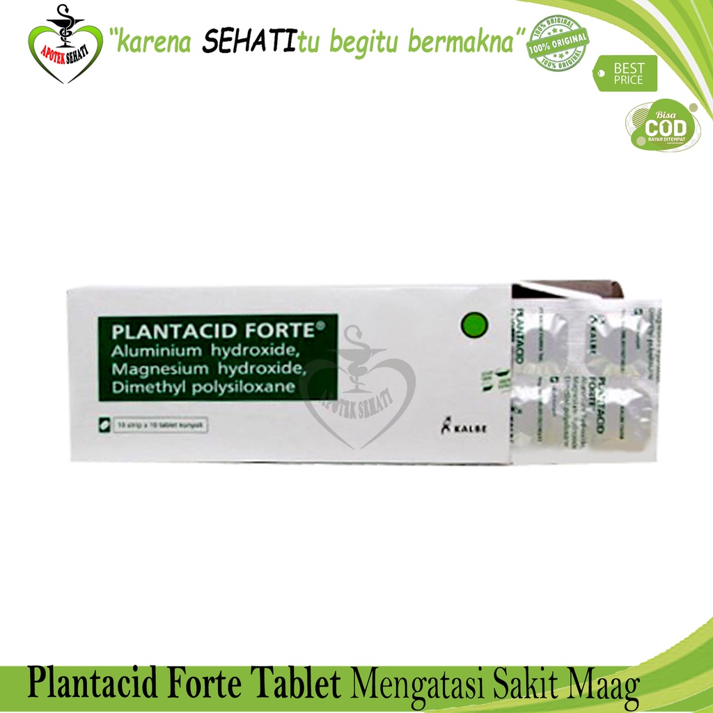 Plantacid Forte - Tablet Kunyah - Obat Asam Lambung / Maag antasida doen