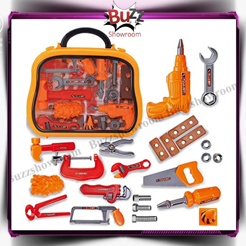 Tool Box Anak Mainan Tools set alat perkakas obeng Engineering ToolBox