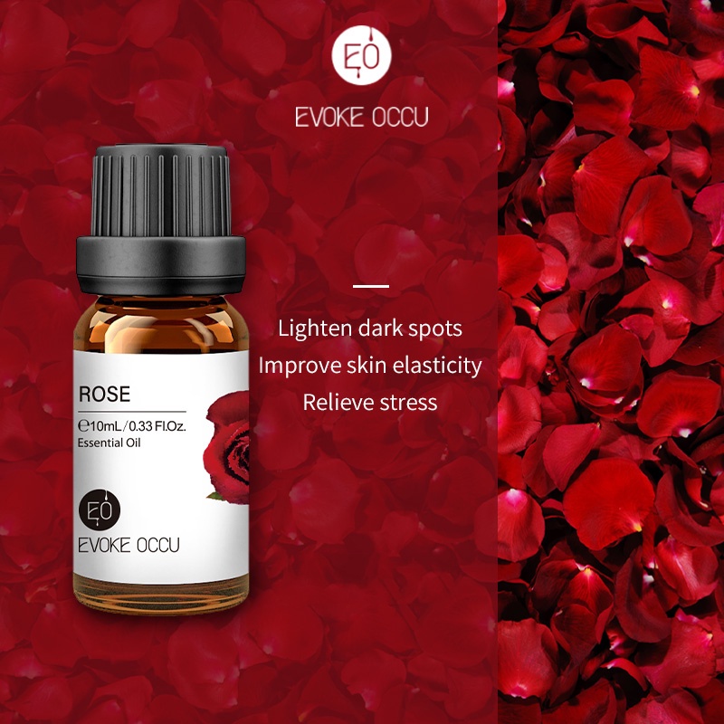 Evoke Occu - Rose 10ml Essential Oil Minyak Aroma Terapi Diffuser Humidifier Natural Relax Fresh Candle Soap Bath Aromatherapy