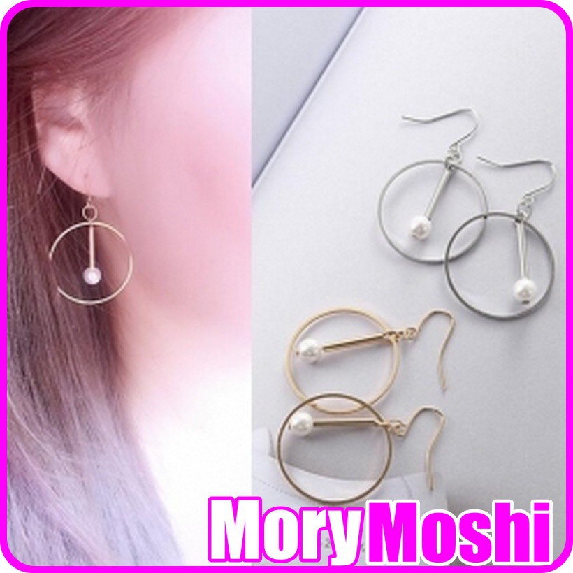 MORYMOSHI A24 Anting Tusuk Ring MutiaraFashion  Korea Murah