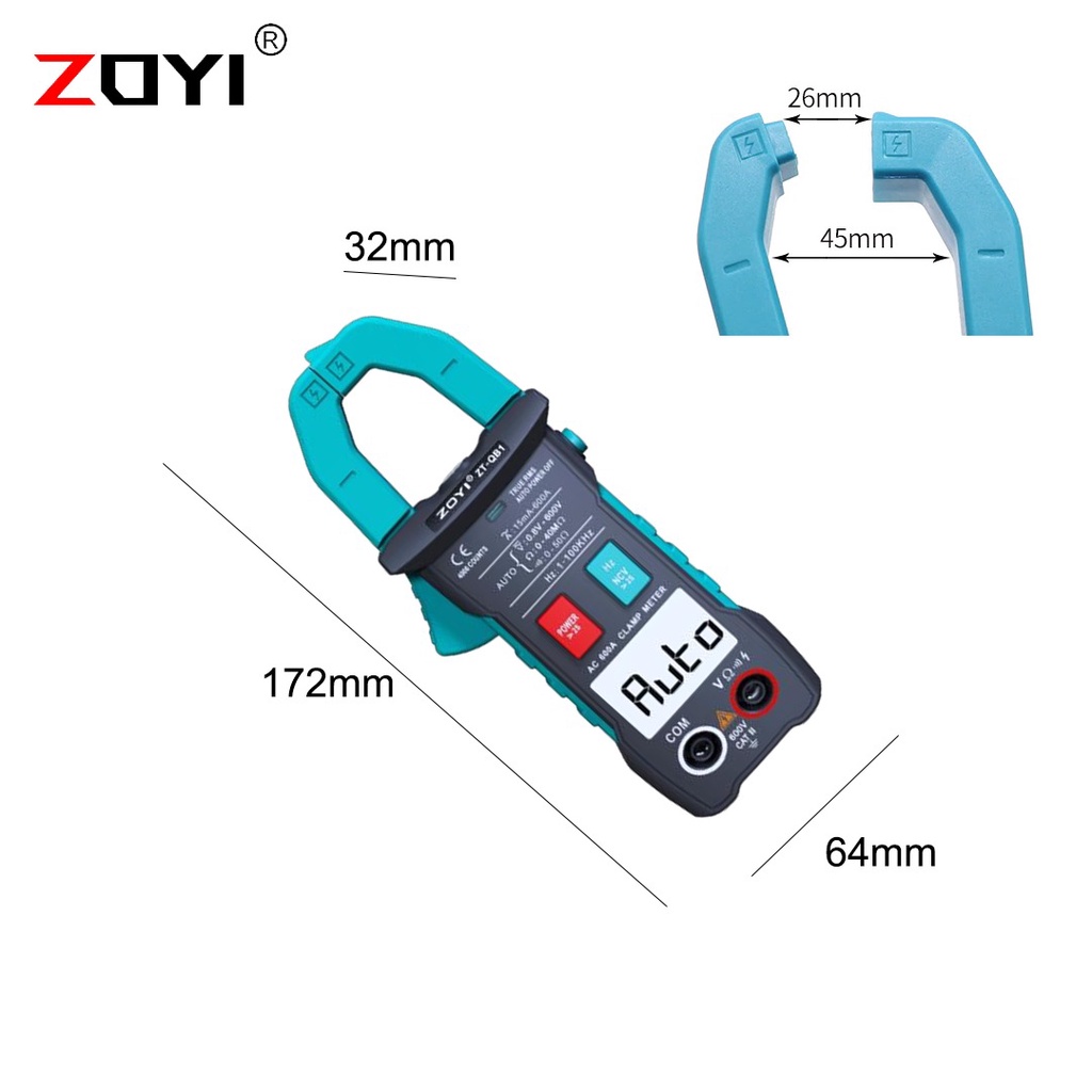 Zoyi ZT QB1 Smart Clamp Meter Tang Ampere Mini DIode NCV Digital Original