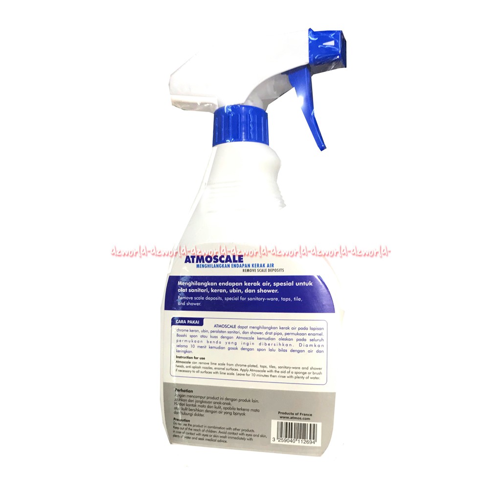 Atmoscale Menghilangkan Endapan Kerak Air 500ml Biru pada lapisan chrome keran air