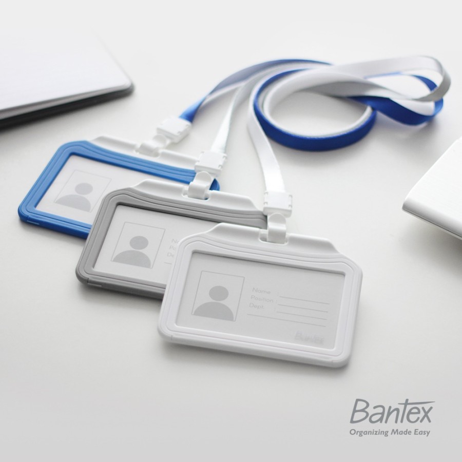 

[Artomas] Bantex Dual Side ID Card Holder Lanyard Landscape #8880