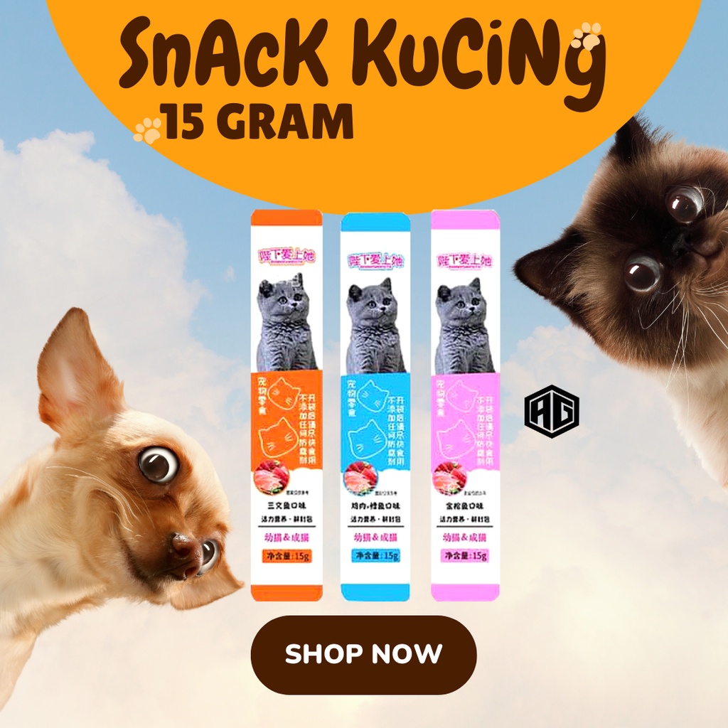 Snack kucing Adult Kitten Cream Basah Hewan Setara Meo Creamy Makanan Hewan Vitamin AGZONE