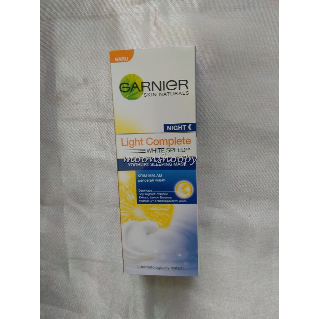 Garnier Light Night Cream tube