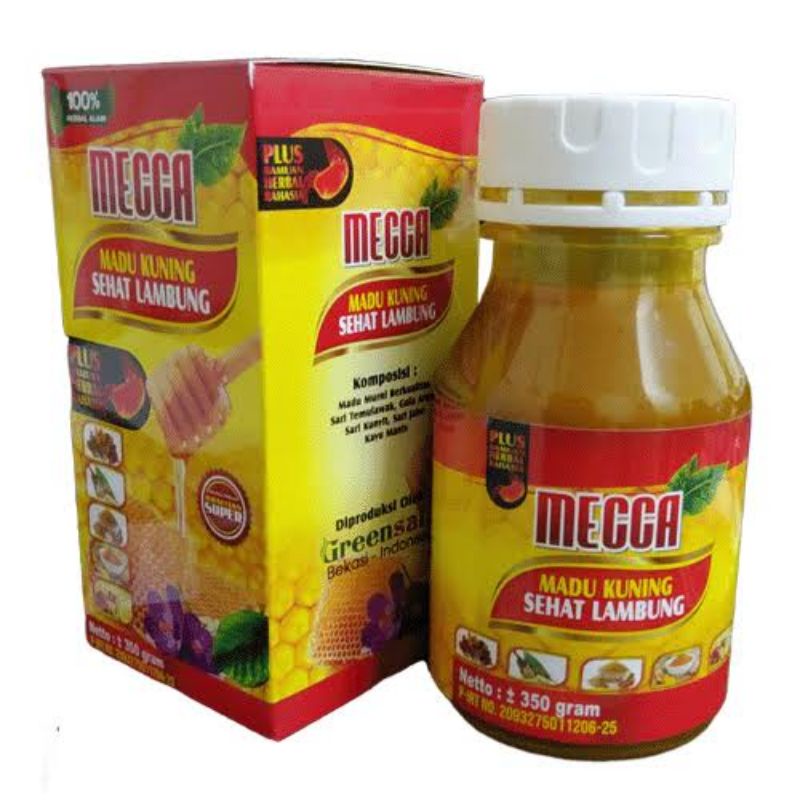 MECCA Madu Kuning Sehat Lambung 350gr / Yellow Honey / Obat Maag Kronis / Obat Asam Lambung