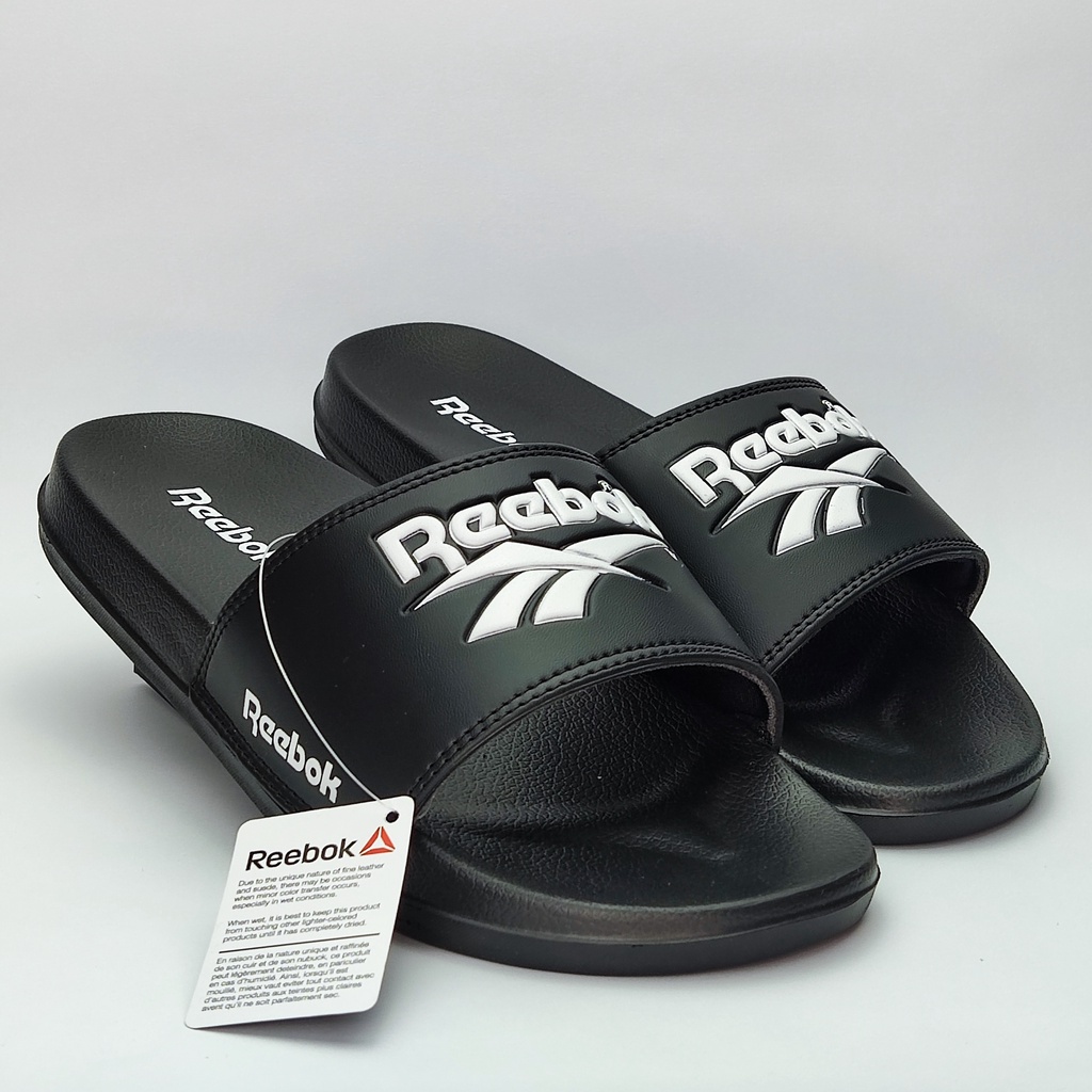 Sandal Sendal Slop Slip On Pria Kulit Sintetis