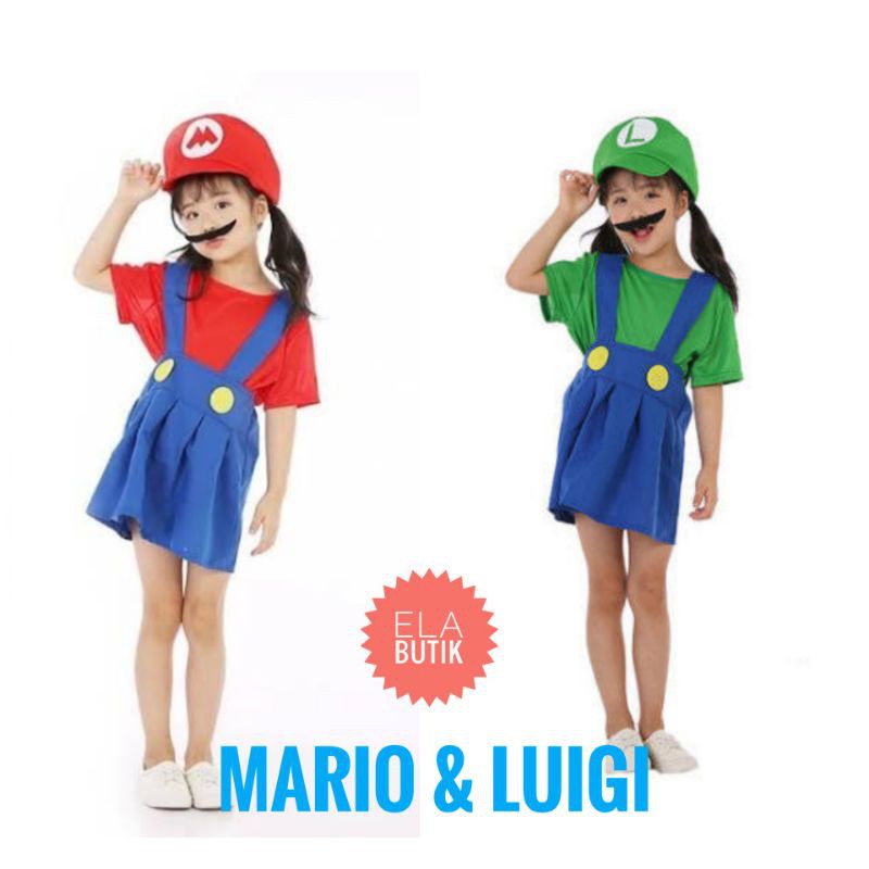 kostum mario- luigi- mario bros-super mario-kostum ulang tahun- halloween