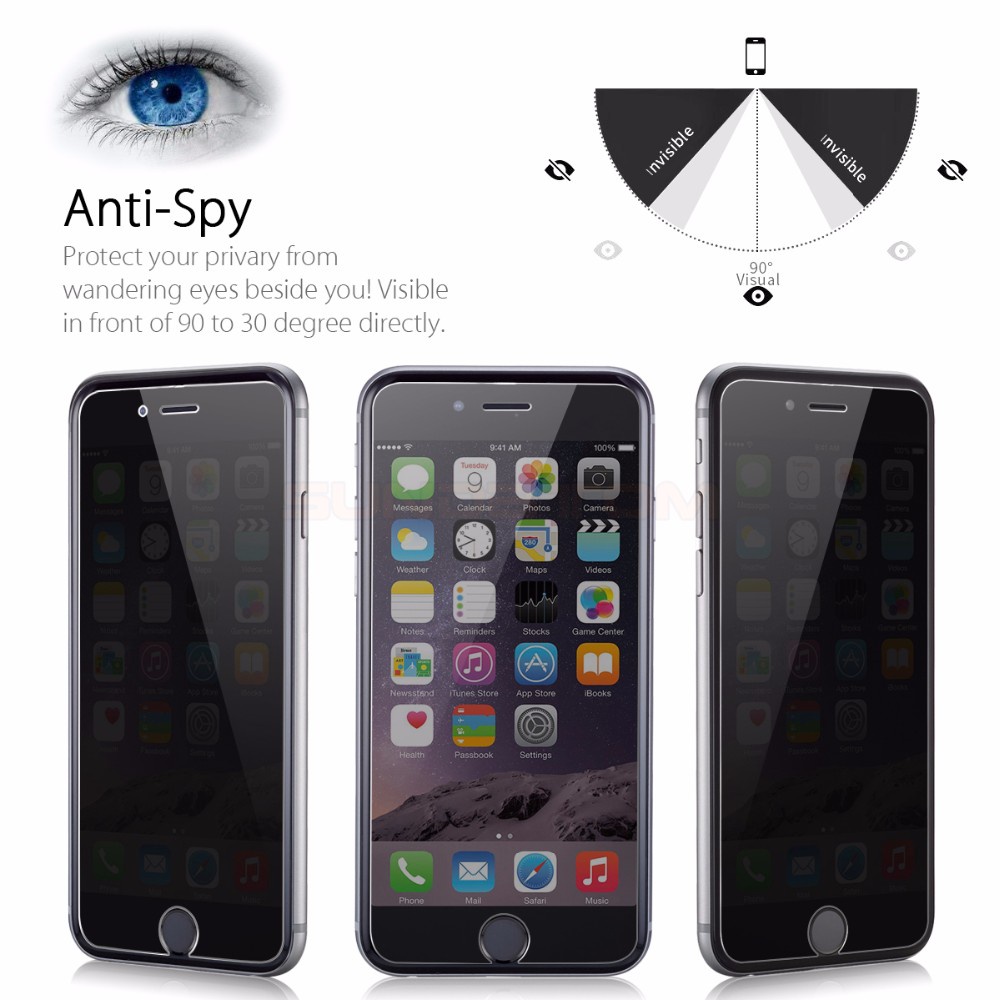 Anti SPY FULL LAYAR iPhone 7 / 8 / 7 Plus / 8 Plus Tempered Glass Privacy Full Lem ANTI INTIP