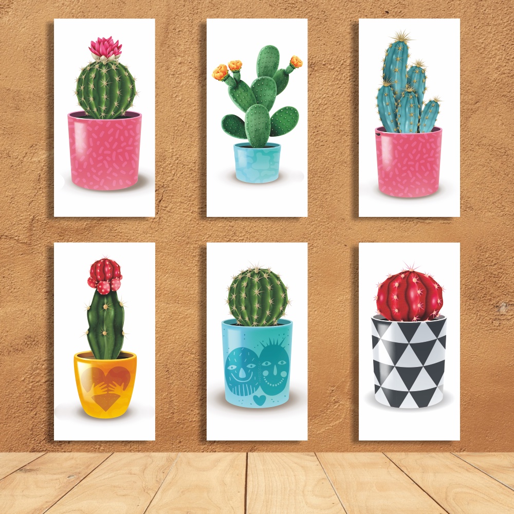 Pajangan Hiasan Dekorasi Dinding Aesthetic Ruang Kamar Tamu Rumah Kafe Minimalis Cactus Kaktus  G8