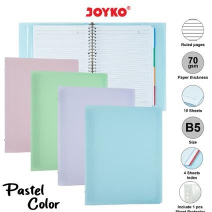 

((BISA COD)) BINDER NOTE JOYKO B5 LOOSE LEAF PASTEL COLOUR B5-MHPT-143 NOTEBOOK MURAH TEBAL GROSIR WARNA WARNI