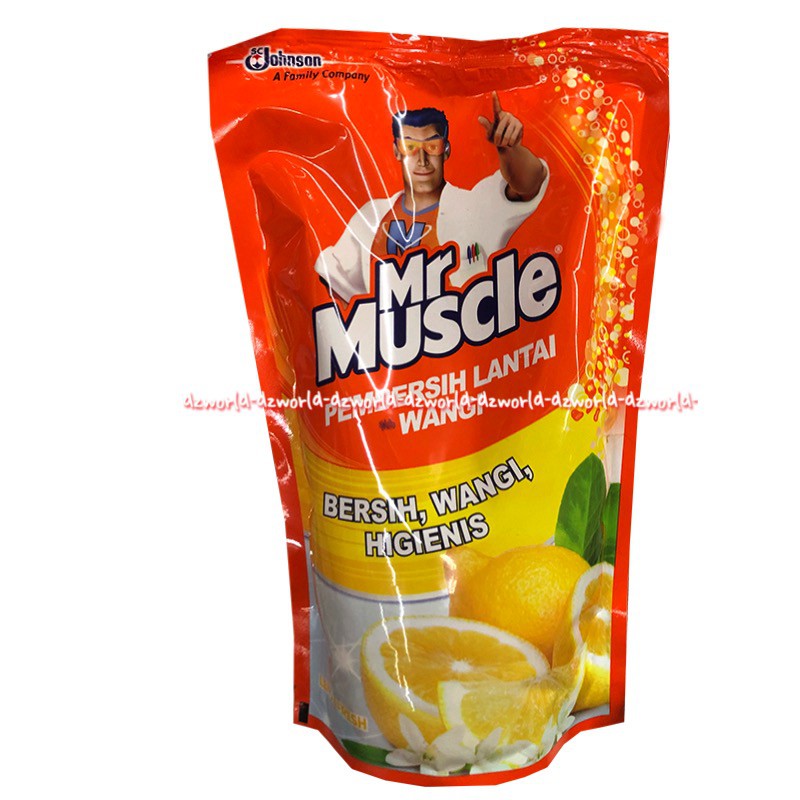 Mr. Muscle Cairan Pembersih Lantai Pouch 750ml Mr Muscle Maskel Wangi Lemon Lavender