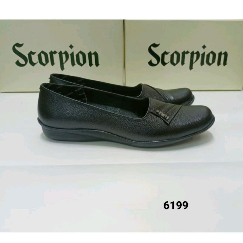 Sepatu Kulit Wanita Scorpion 6097 - Sepatu Heels Kulit - Pantofel Kulit