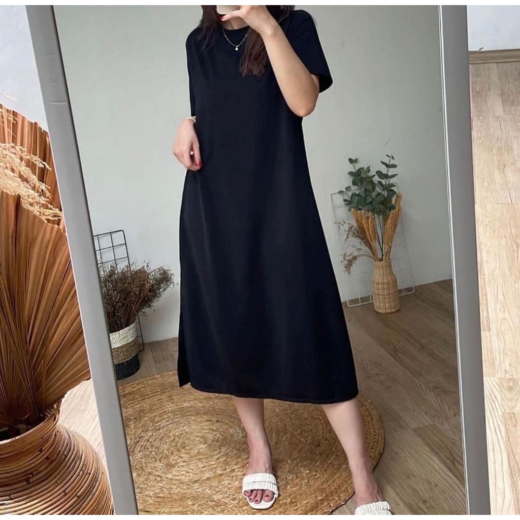 inner dress lengan pendek dress jersey maira lengan pendek