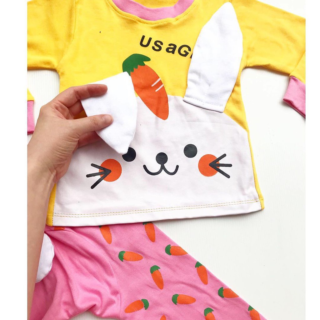 USAGI PYJAMAS Baju setelan piyama tidur pergi lucu fashion anak bayi perempuan cewek terlaris