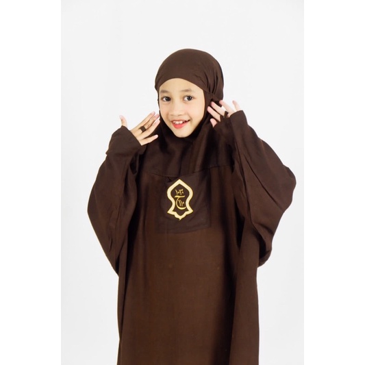 Mukena terusan anak terompah hadramaut jumbo polos traveling banyak warna Ukuran 5-10 tahun Mukenah Travel Terbaru