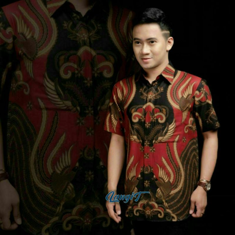 DISTRO Batik HRB026 FASHION Kemeja formal Pende Pekalongan Padi M L Xl Sogan Tulis Halus Kemeja Bati