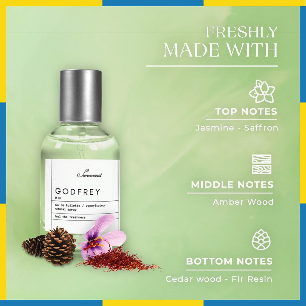 Summerscent - Parfum Summerscent Body Mist Unisex Eau De Toilette BPOM - Parfum Wanita Pria Original Murah Ophelie Celine Godfrey Yervant Ja Quiline Zoe - 35ml