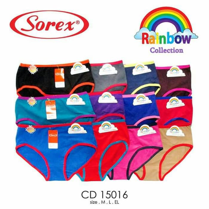 Celana Dalam Sorex 15016 Rainbow | CD Wanita Dewasa | Celana Wanita Sorex | Open Sorex Ecer