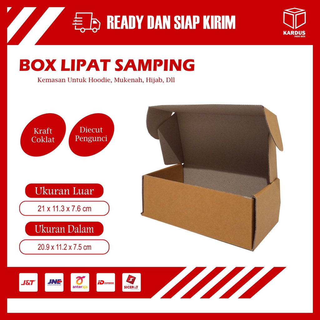 

KARDUS / BOX BROWNIES SIZE 21 X 11 X 7 CM - BISA CUSTOM SABLON PRINTING