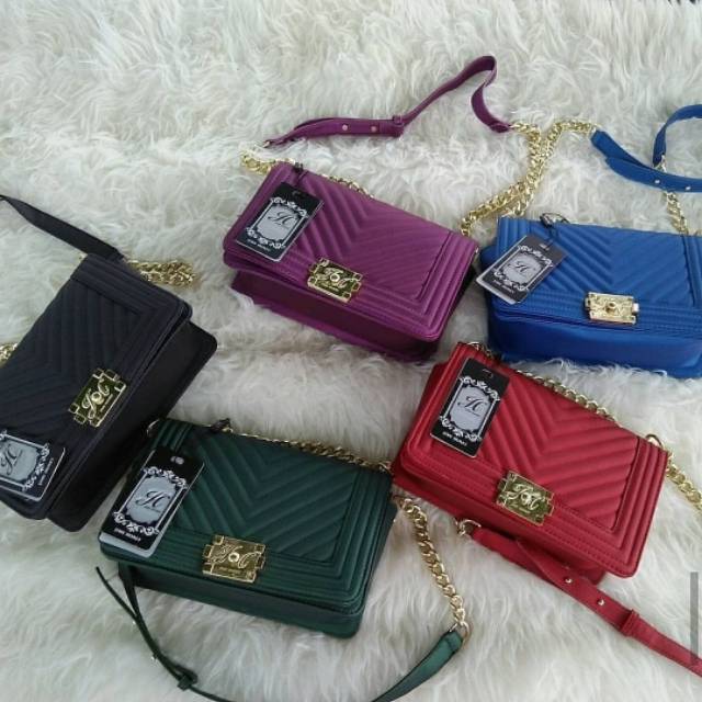 Baby Bag Jims Honey Tas Wanita Rantai Pesta Selempang Import