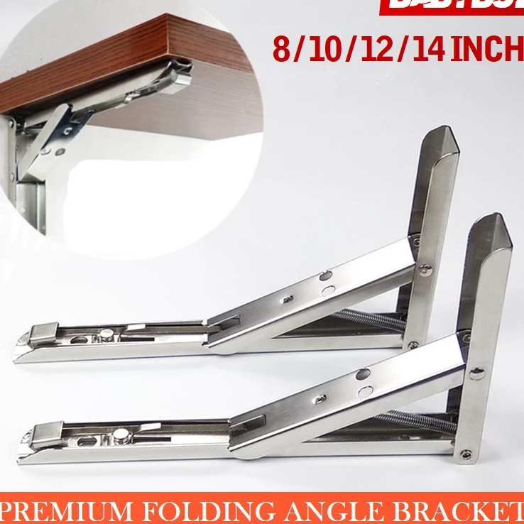 (MAINANKYU)  BRAKET IMPOR Bracket XIDA Engsel Siku Stainless RACK MEJA LIPAT FOLDING MAX LOAD 65KG