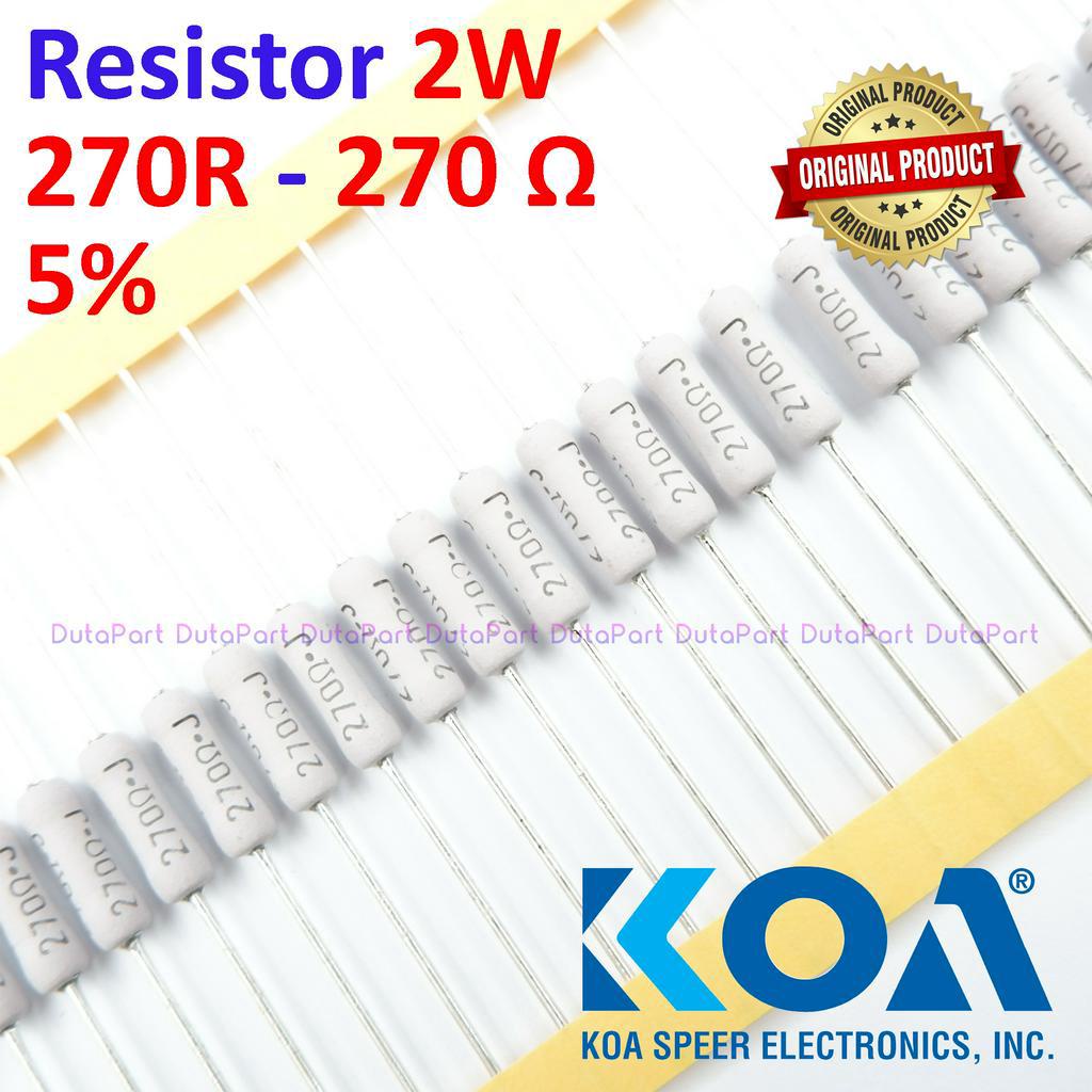 Resistor 270 Ohm 2 Watt 5% ORIGINAL KOA 2W 270R HIGH QUALITY