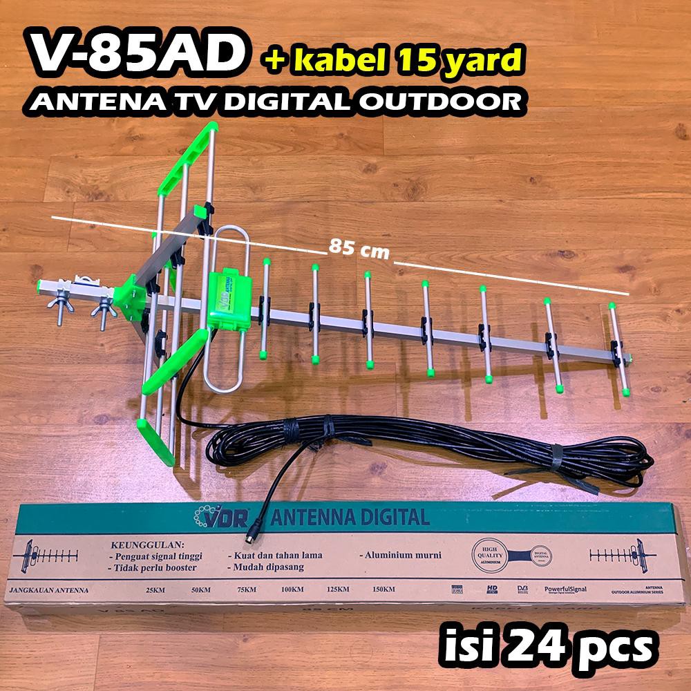 ANTENA TV DIGITAL OUTDOOR V-85AD FREE KABEL 15 METER ANTENA DIGITAL ANTENA TV MURAH ANTENA OUTDOOR