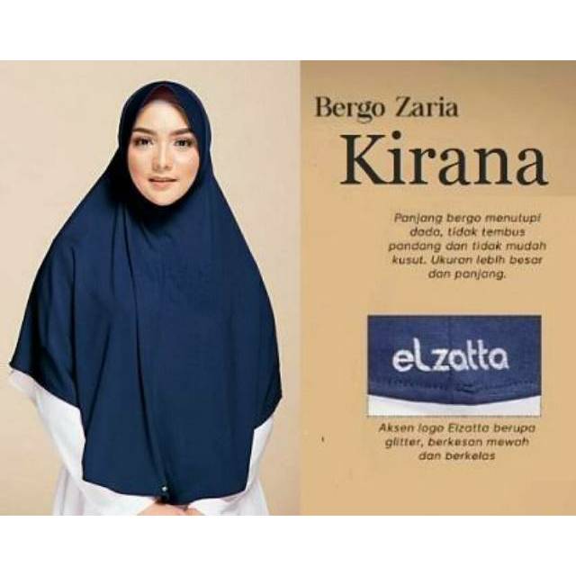 BERGO SYARI KIRANA ELZATTA HIJAB INSTANT TULISAN GLITTER BAHAN JERSEY-1