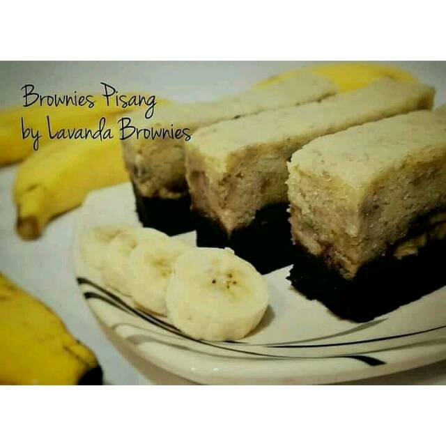 Brownies pisang lavanda brownies