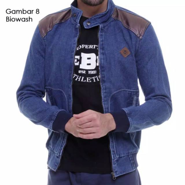 [SIAP KIRIM] JAKET JEANS PRIA ORIGINAL ROCAFELA DENIM FJ03 BADJATEX ROCAVELA ROCAFELLA BORDIR DADA